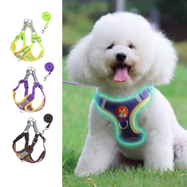 강아지 가슴줄 푸들 소형견 편한 산책 하네스 3컬러 리드줄 견하 중형 반려 X형 - 상품 이미지
