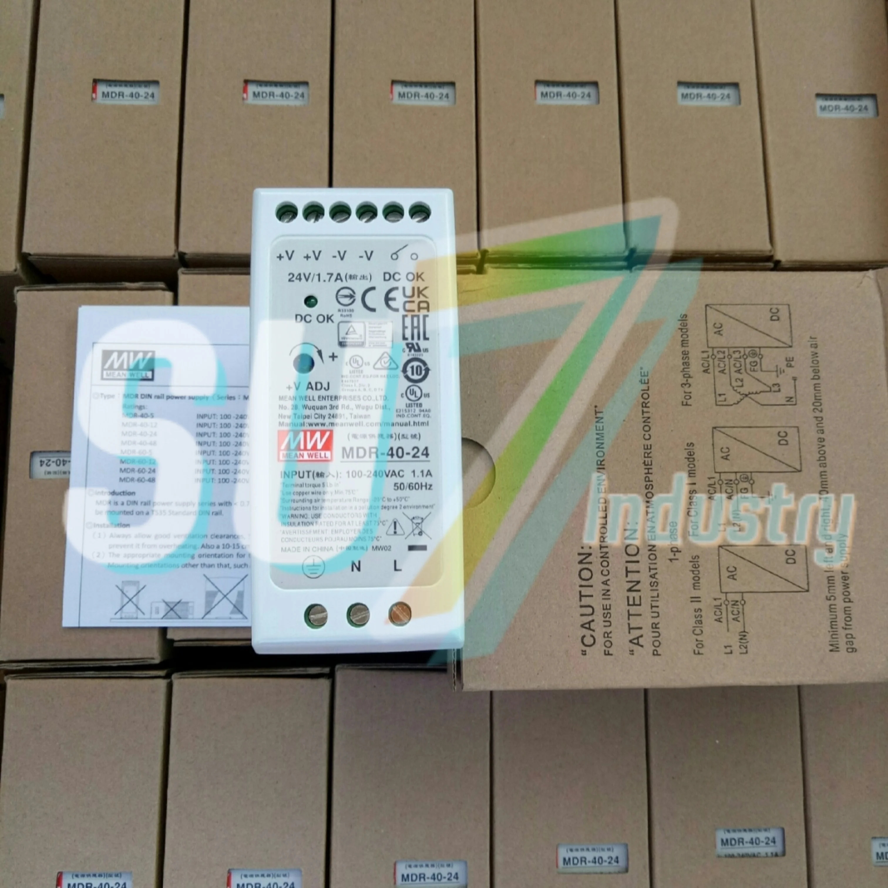 Mean Well MDR-40-12 MDR-40-24 스위치 전원공급장치 내 새
