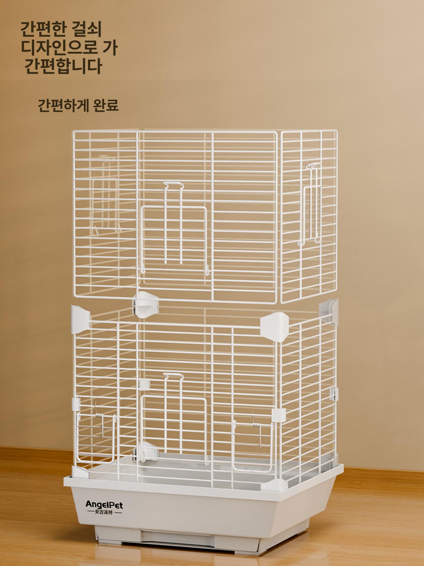 케이지 앵무새새장 대형새장 투명 앵무새집 놀이터 횟대 스테인레스 철장 닭장 새둥지 - 상세 이미지 4