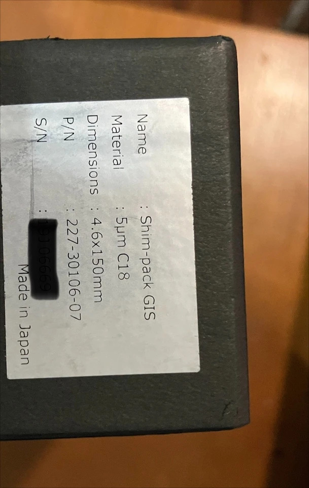 Shimadzu GIS C18 227-30106-07 액체 크빈티지토그래피 컬럼 5um 4.6x150mm