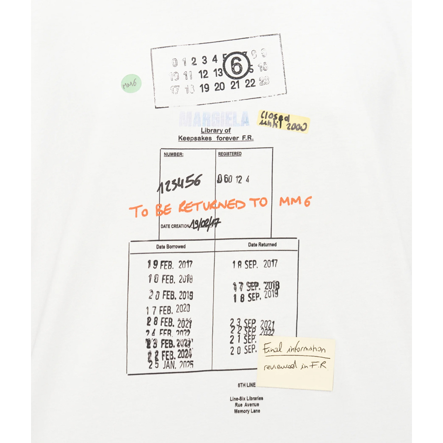 메종마르지엘라 MM6 남성 반팔 티셔츠 화이트 SH0GC0070 M20170 101 - 상세 이미지 3