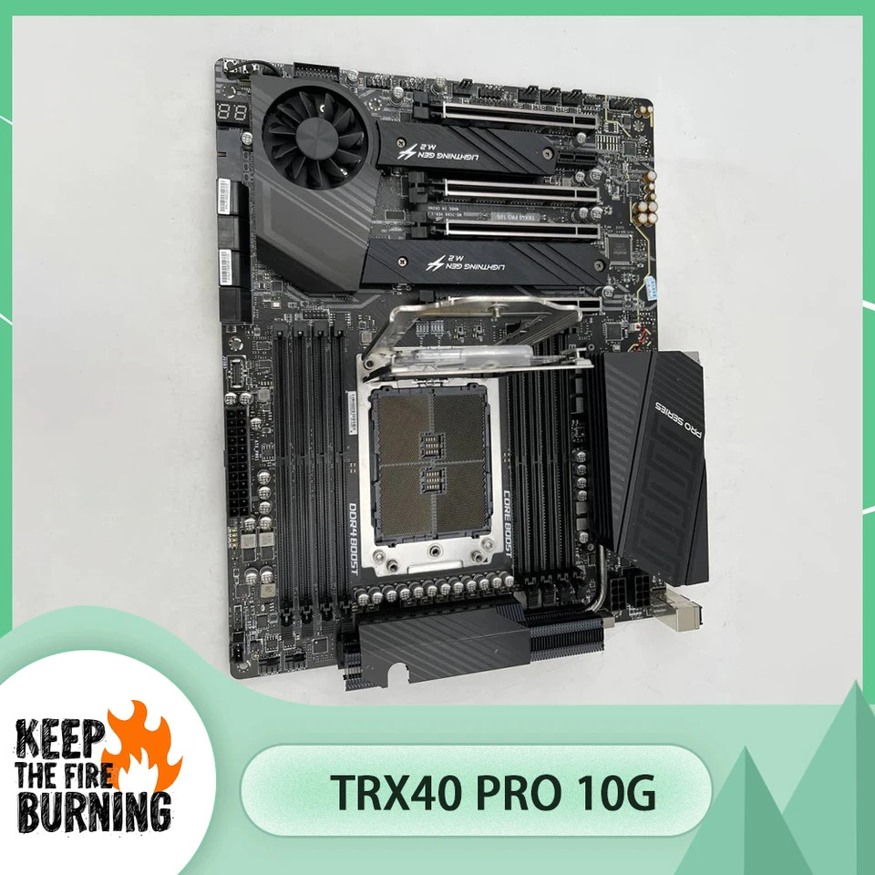 소켓 sTRX4 DDR4 256GB PCI-E4.0 SATA3 M.2 x 2 USB3.2 데스크탑 마더보드 MSI TRX40 PRO 10G 용