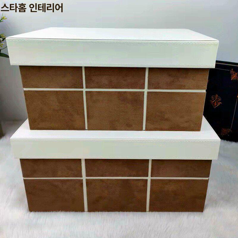 분홍색 다용도수납함 다용도정리함 케이스 칸막이 고급수납함 투명 뚜껑 보관 - 상세 이미지 3