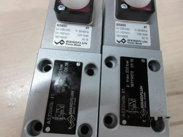 Wandfluh 밸브 AS32101a -R230 AS32100b-G24 AS32100b-R230 AS22061a-G24 AS22061a-R230 AS22060b-G24 유압 솔레