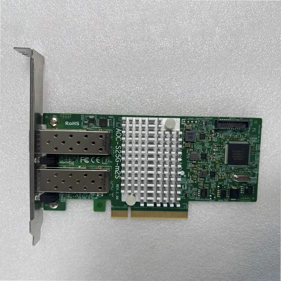 슈퍼마이크로 듀얼 포트 CX-40GB 카드 AOC-S25G-M2S 25g SFP  멜라녹스