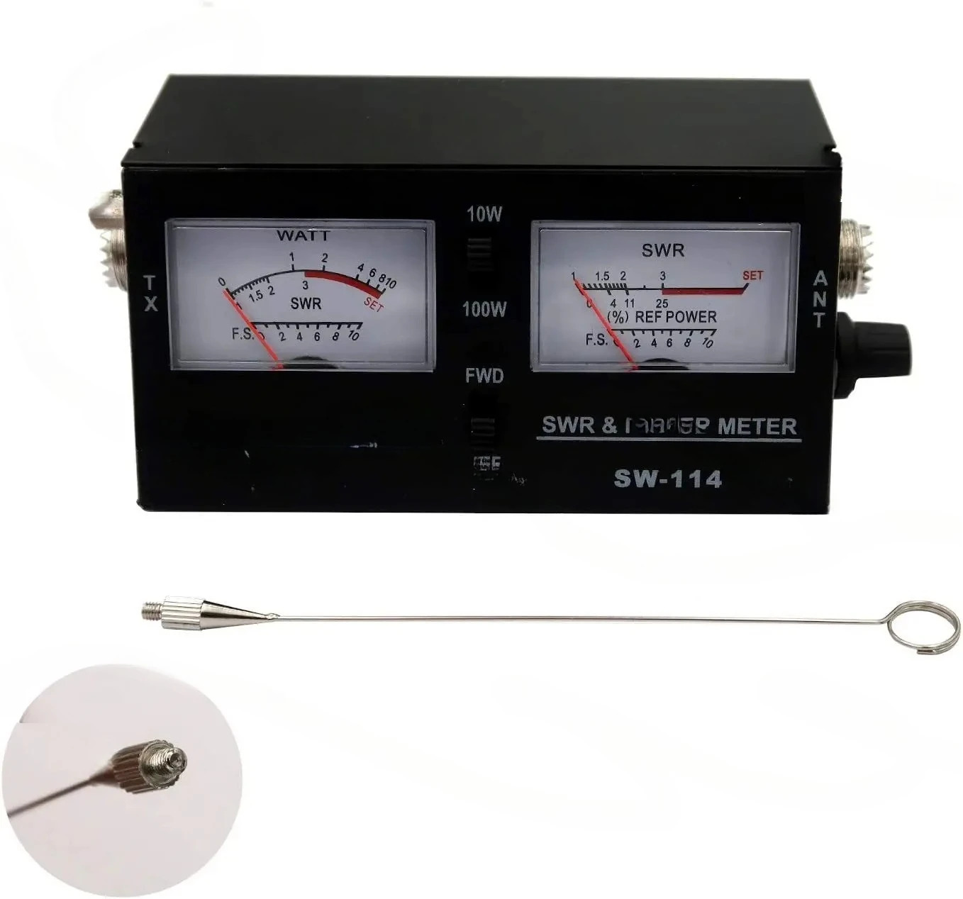 tuya호환Surecom SW-114 SWR RF 필드 강도 리퍼 파워 미터 안테나 상대 전력 3기능 아날로그 알렉사