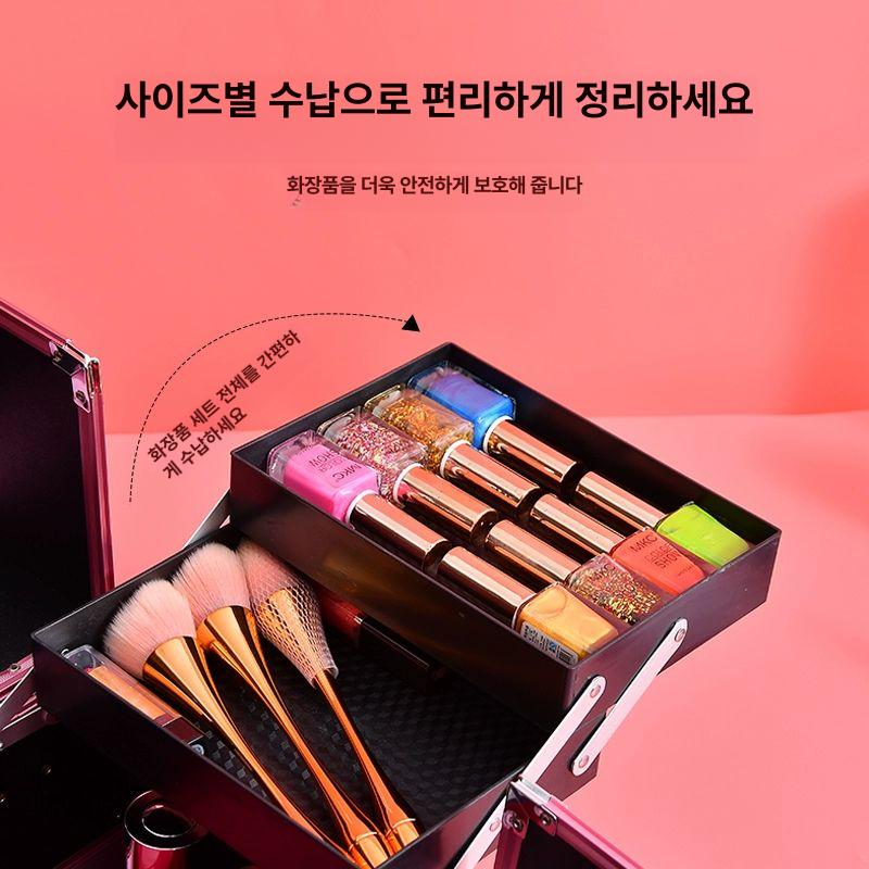 휴대용 도구박스 미용도구 메이크업박스 화장품 네일 여행용 파우치 출장용 미용박스 - 상세 이미지 5