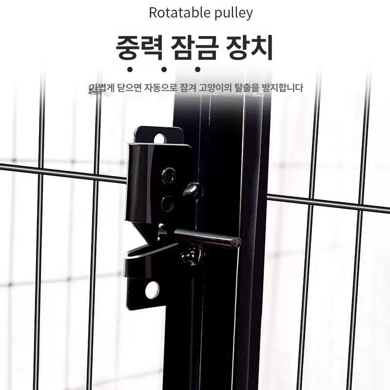 철제 케이지 대형 반려동물 분리 격리장 실내 철망 사육장 가정용 견사 실외 이동장 - 상세 이미지 5