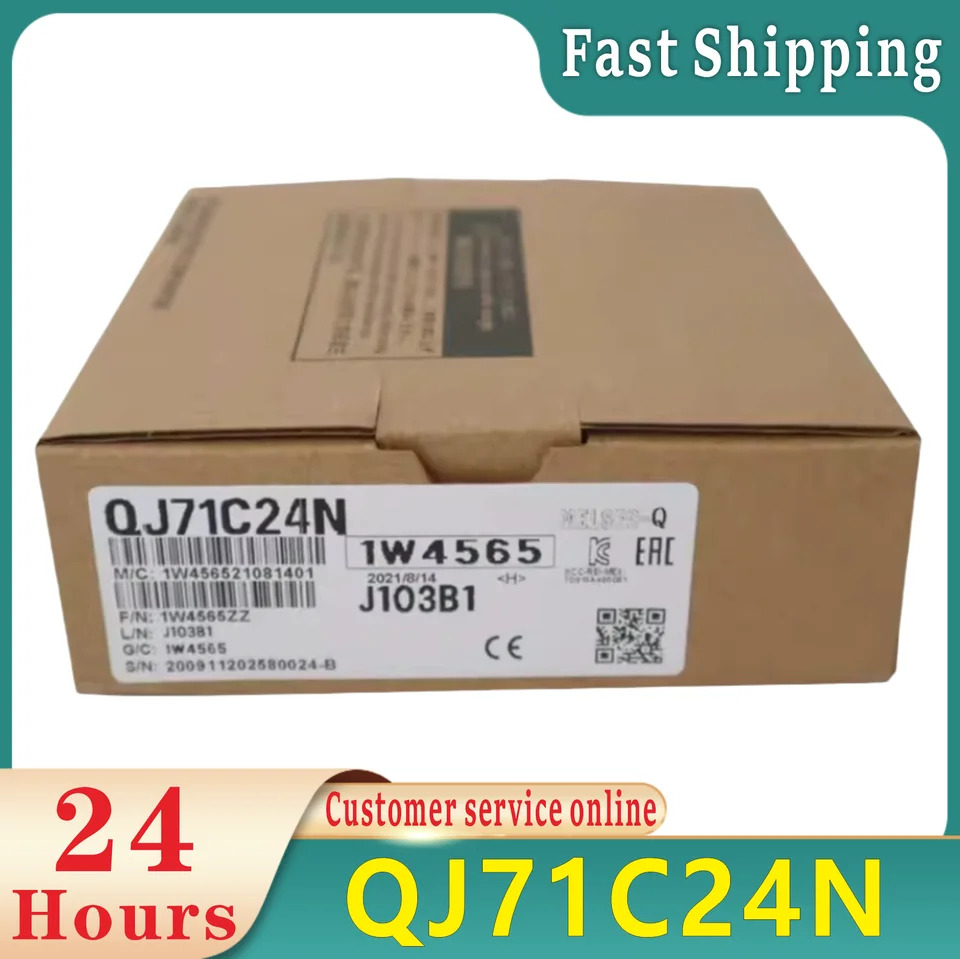 오리지널 PLC Q 시리즈 모듈 QJ71C24N QJ71C24N-R2 QJ71C24N-R4 QJ71C24 QJ71C24-R2 신