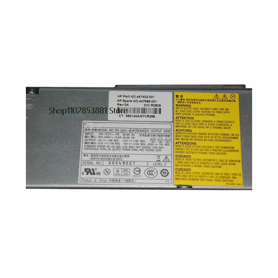 데스크탑 전원공급장치 447402-001 447585-001 TFX0250P5WB TFX0250D5W PS-5251-4 PC6038 250W 완전 리퍼 키트