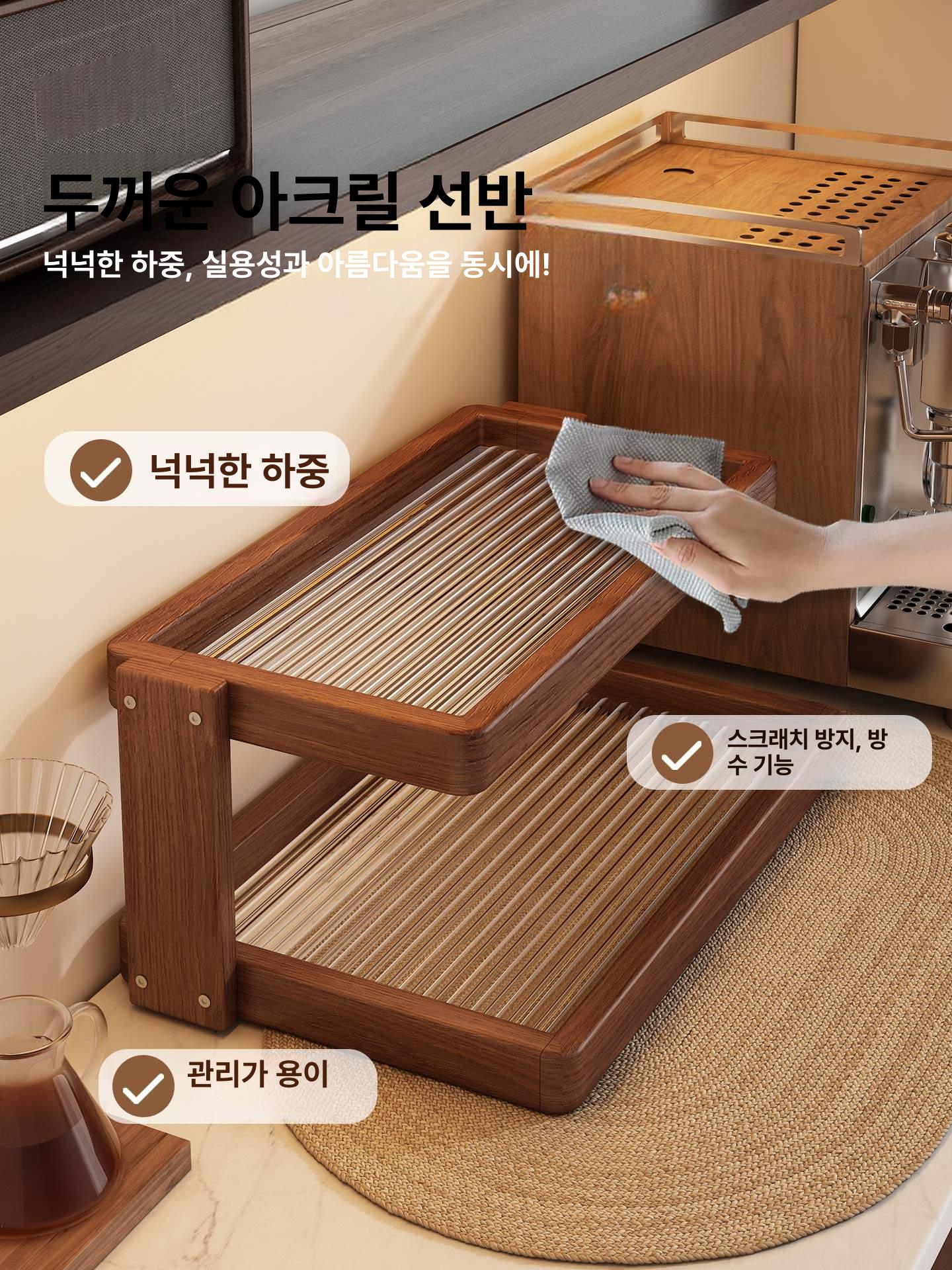 진열대 선반 보관함 수납장 매대 디스플레이 진열장 거치대 홈카페분위기 쇼케이스 - 상세 이미지 3