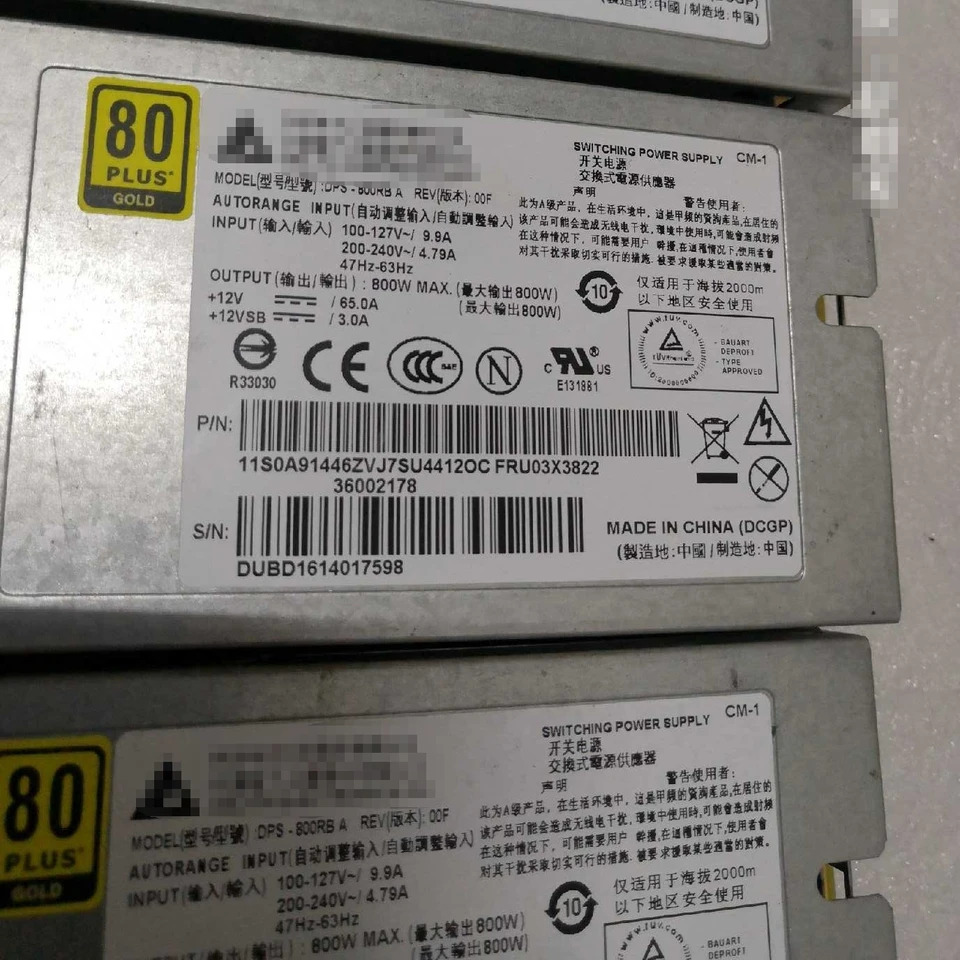 DPS-800RB A/B/C/E 서버 전원공급장치 Lenovo호환 RD430X RD440 RD630 RD640 RD540 800W