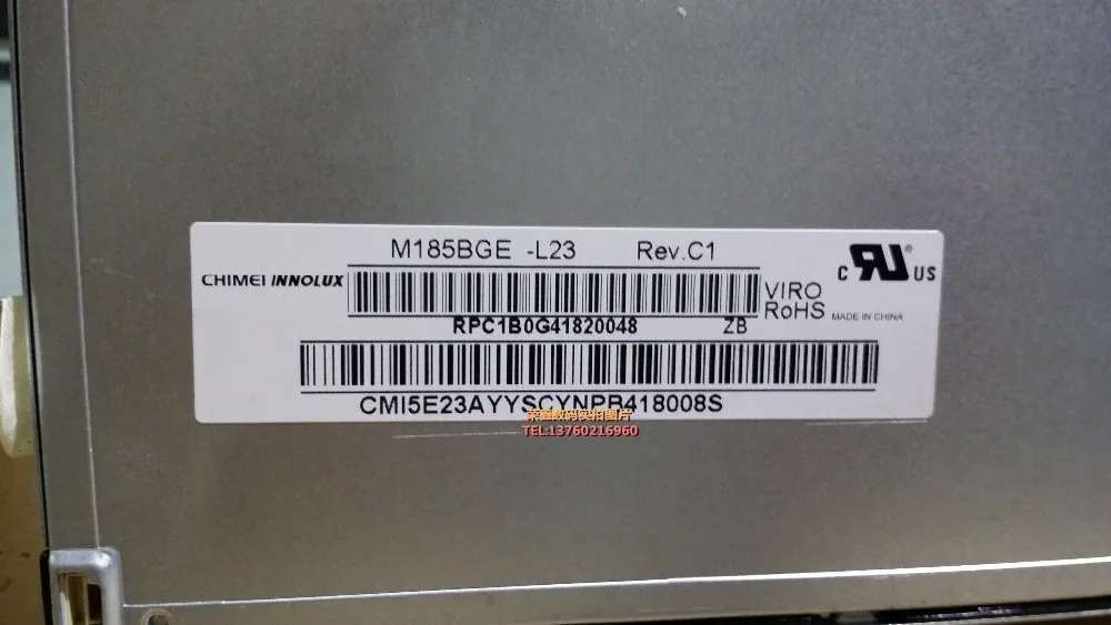 TFT LCD 패널 M185BGE-L23 디스플레이 1366x768 화면 TN 1 Chimei INNOLUX 18.5 인치