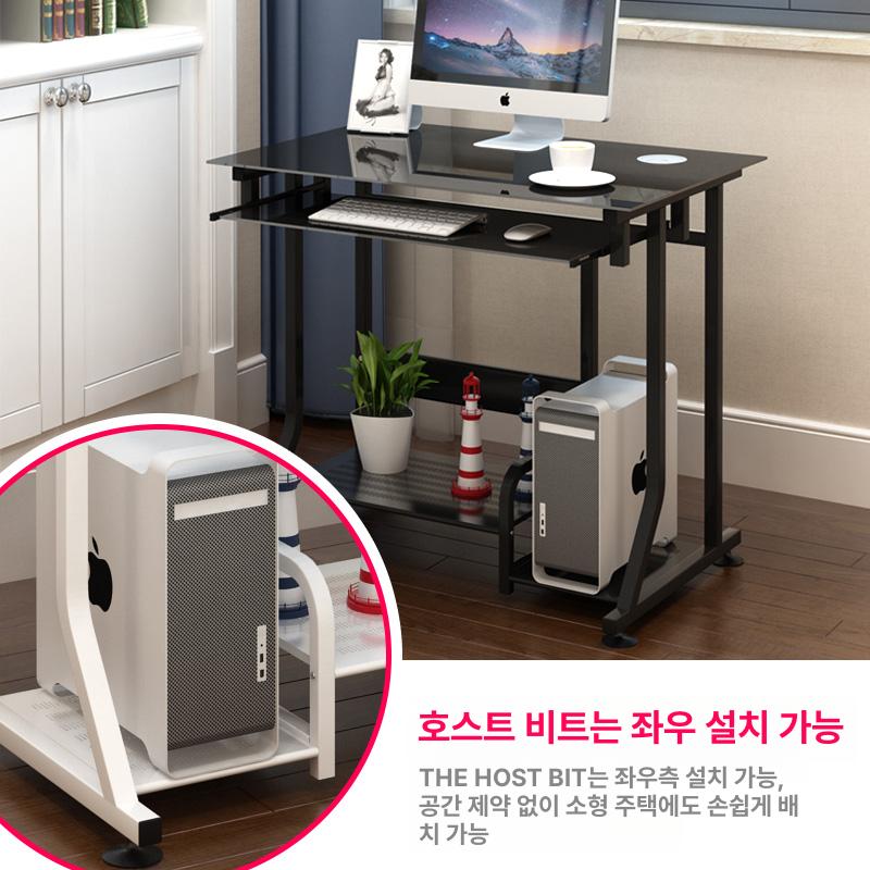 데스크 미니책상 조립식 일자형 가로 선반형 폭 간이 높이 사무용 보조 자취방 가정용 - 상세 이미지 3