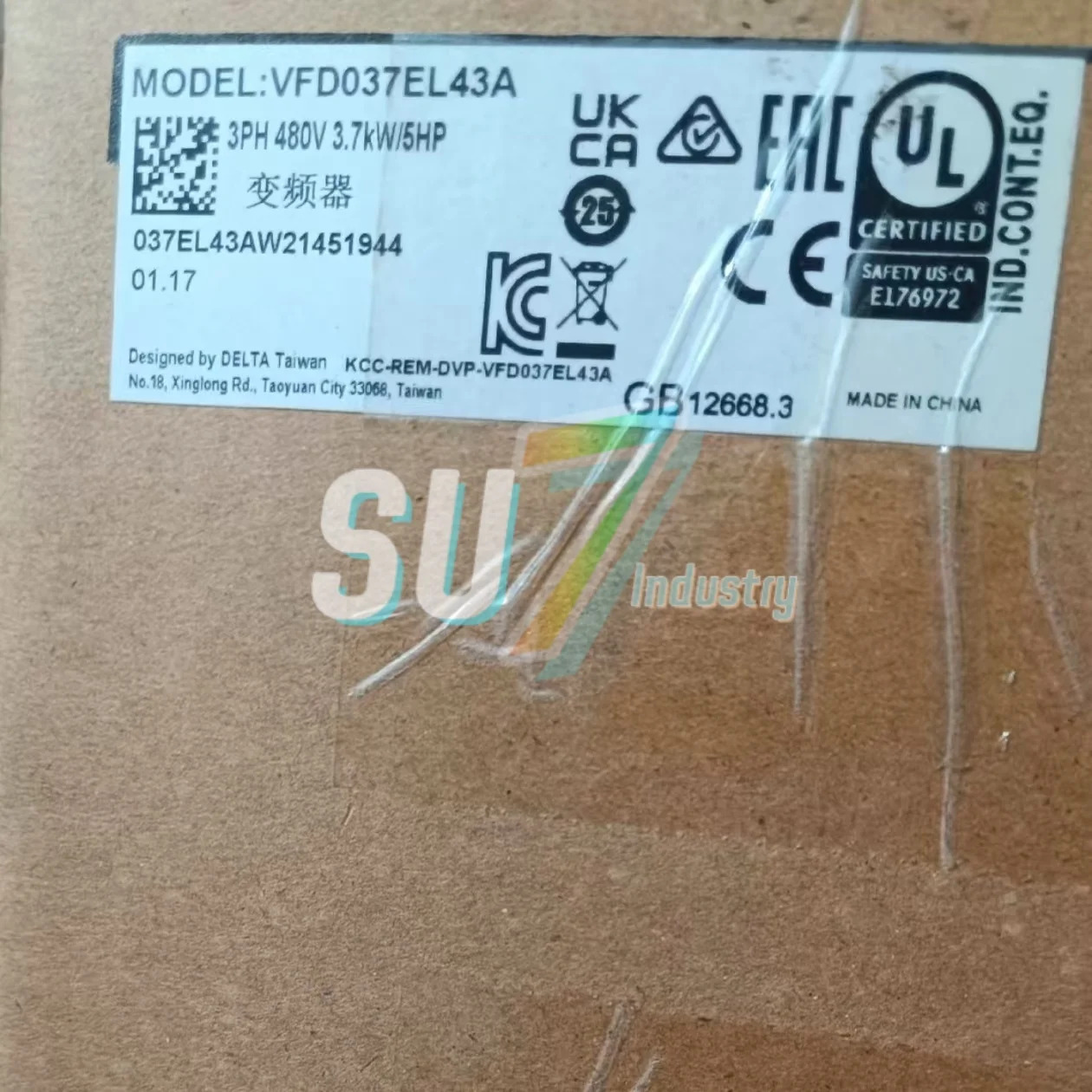 주파수 변환기 새 VFD037EL43A VFD037M43A