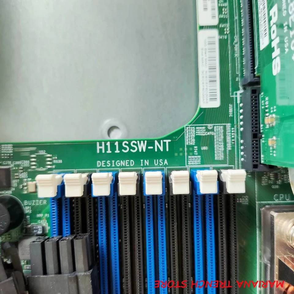 슈퍼마이크로 마더보드H11SSW-NT EPYC 7001/7002 시리즈 프로세서 DDR4 M.2 NVMe SATA3 10GBase-T LAN 포트