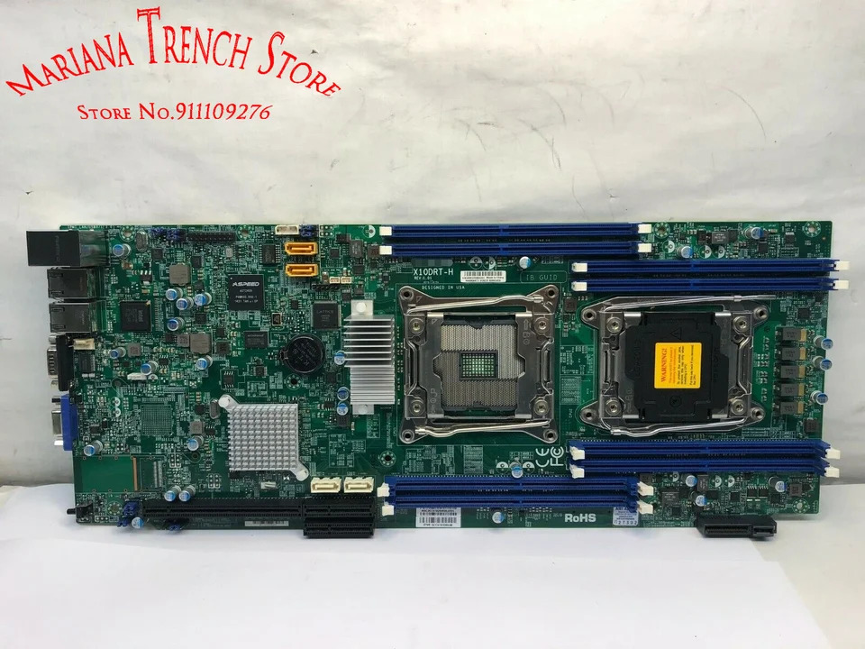 Supermicro 2U 듀얼 소켓 R3 LGA2011 마더보드 E5-2600 v4/v3 군X10DRT-H DDR4 i350-AM2 포트 GbE LAN