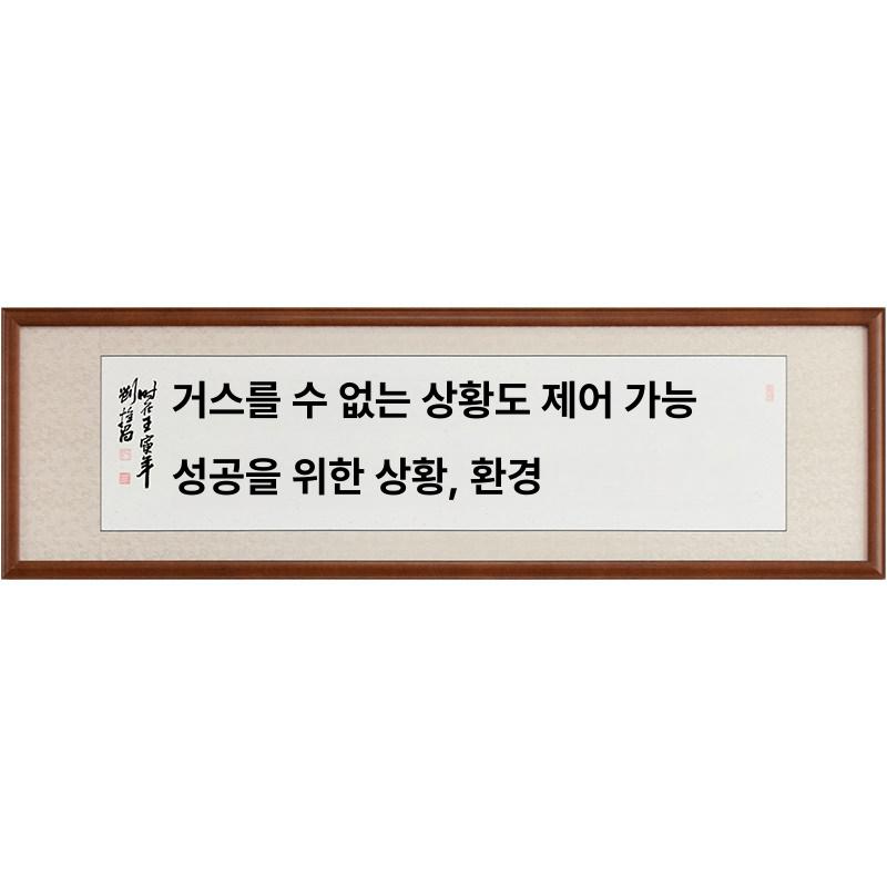 한자 액자 표구 벽걸이용 거실 한문 프레임 명언 스타일 훈장 식당 장식품 선물 - 상품 이미지
