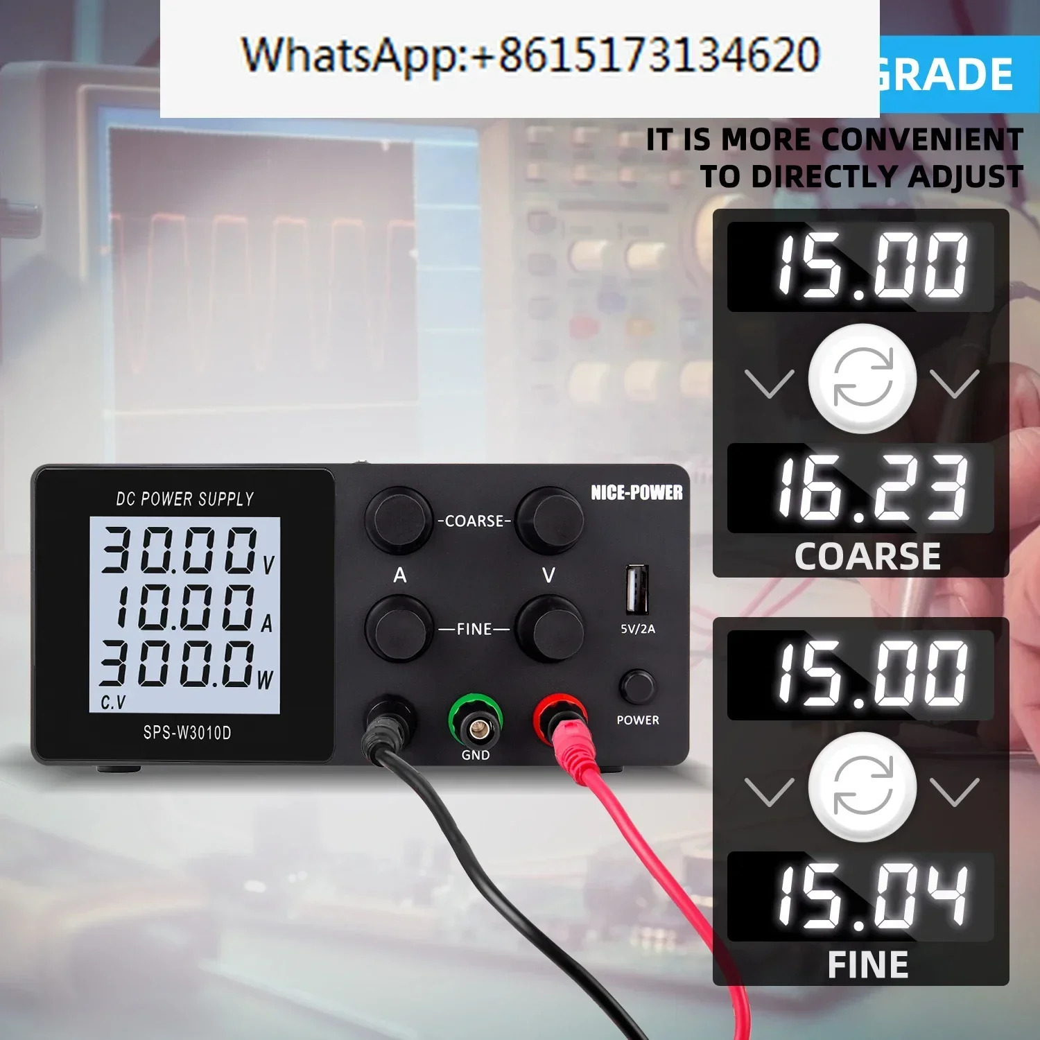 NICE-POWER 30V 10A 300W 조정 가능DC 전원공급장치 실험실 수리 안정화 전압 조정기 스위칭 DIY SPS-W3010D