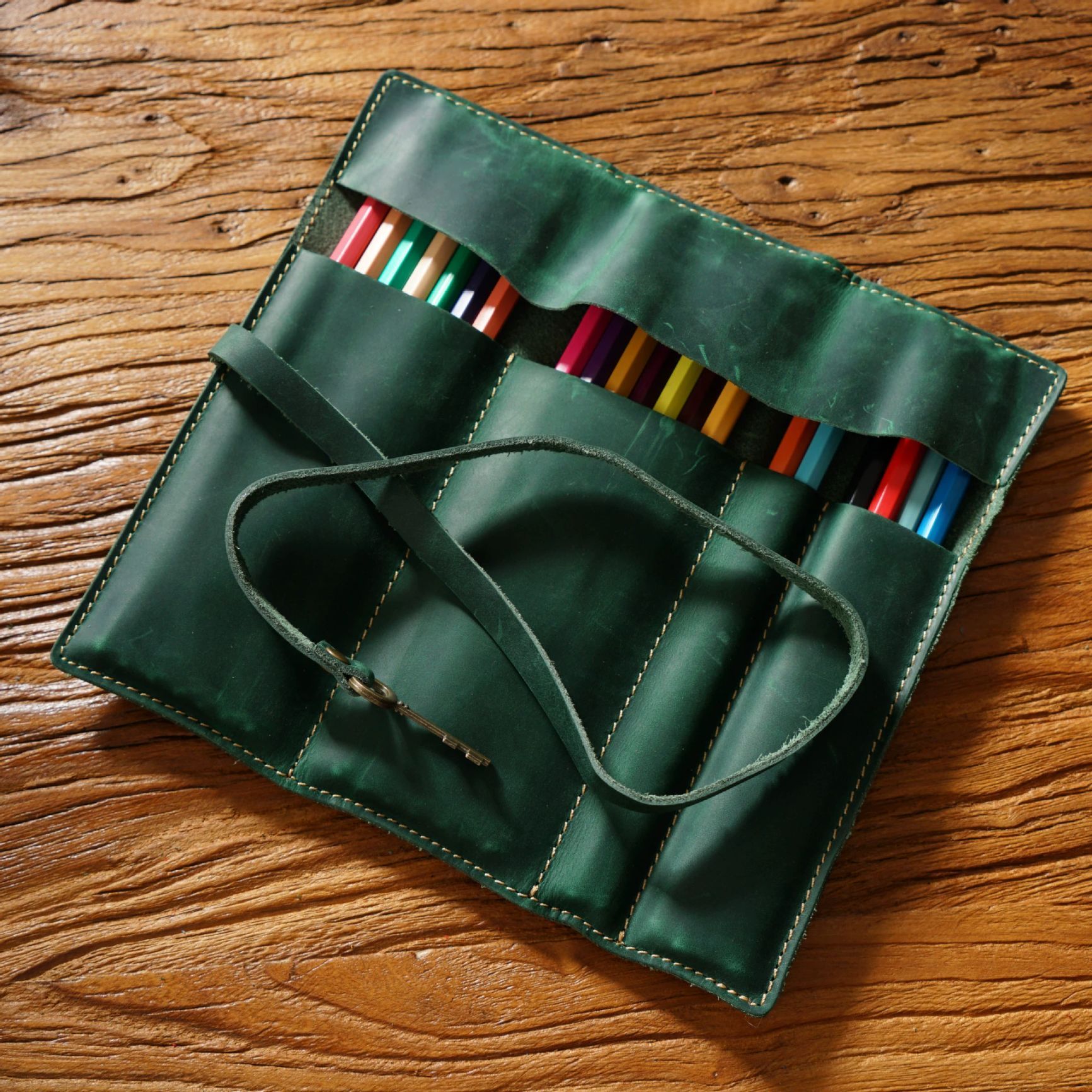 가죽 케이스 보관함 휴대용 정리함 고급 파우치 박스 여행 지퍼형 - 상세 이미지 3