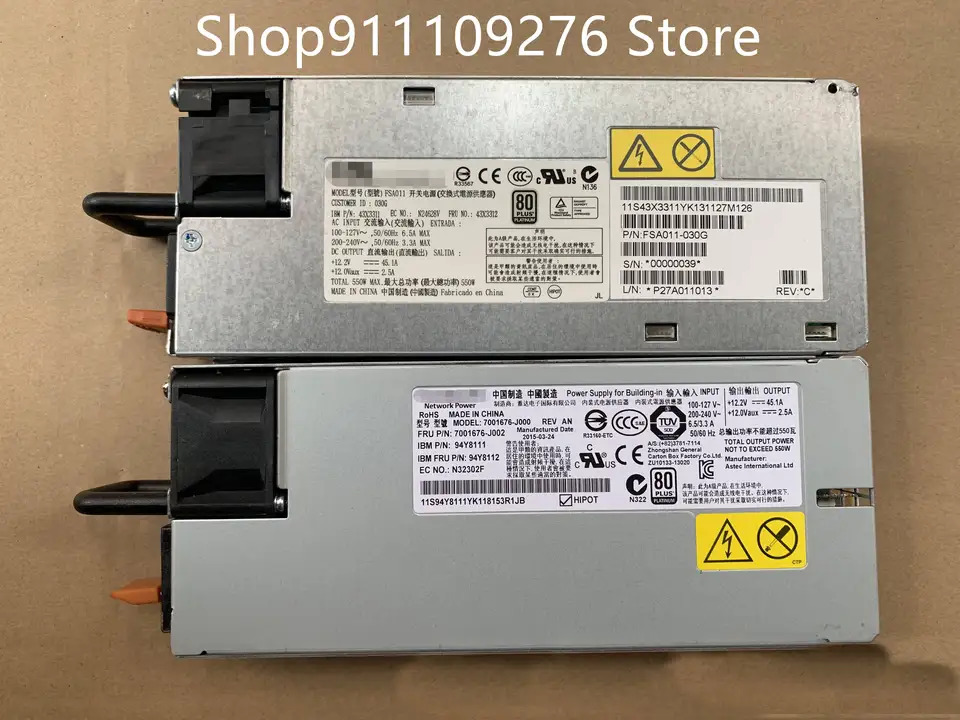 IBM X3550M4 X3650M4 X3630M4 PSU 550W 전원공급장치 FSA011 7001676-J000