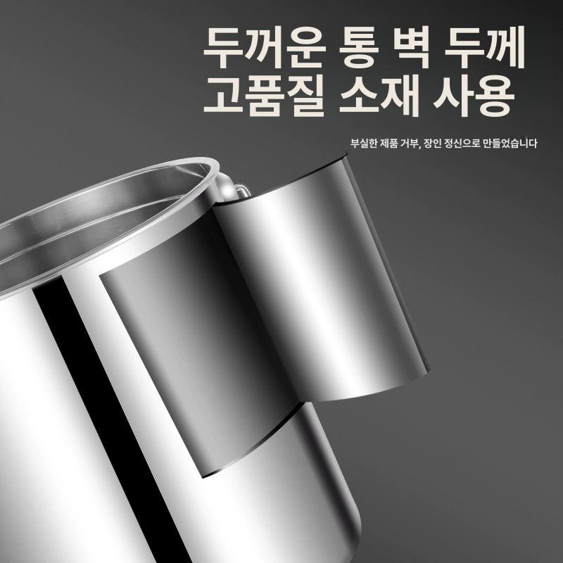 양동이 대형냄비 스테인레스 육수통 버킷 대형곰솥 다용도 곰탕냄비 뚜껑 지름 높이 - 상세 이미지 3