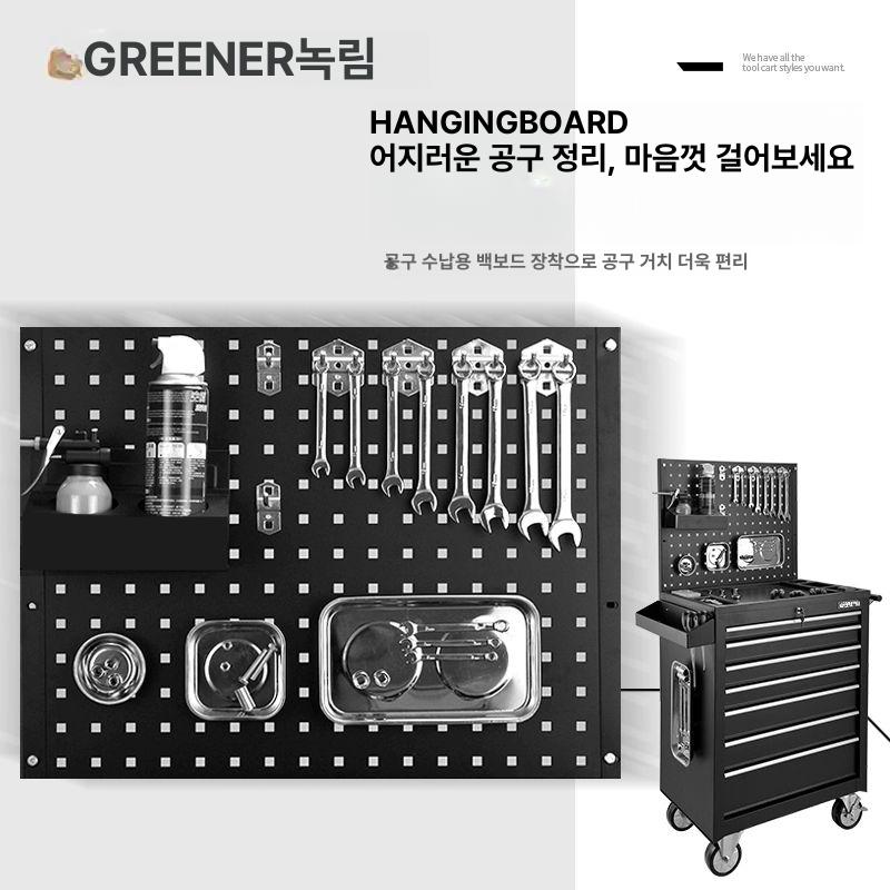 트롤리 대차 다용도 바퀴 손잡이 자재 수레 이동식수납장 공구함 랙 정리함 조립형 - 상세 이미지 4