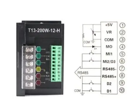 MCU 내부 디지털 기술 T13-400W-12-H T13-120W-12-H T13-200W-12-H T13-750W-12 모터 거버너 컨트롤러 주파수 변환기