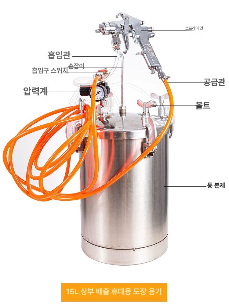 고압 도장기 분사기 도색 스프레이건 공압 분무기 뿜칠기 페인트압송기 에어리스 - 상세 이미지 2