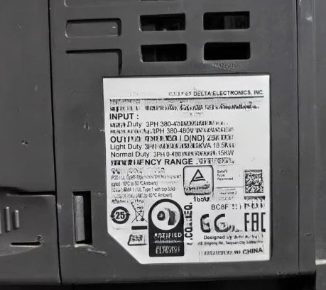VFD185CP43B-21 인버터 380V-18.5KW 리퍼 기능이 좋습니다.