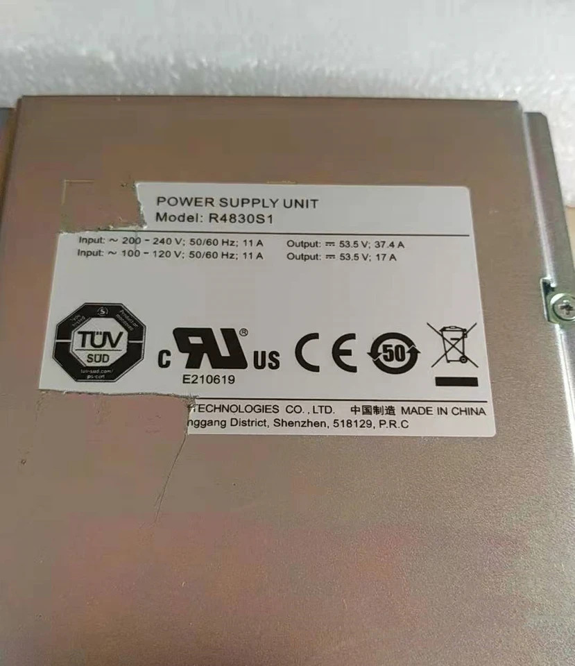 화웨이호환 디지털 정류기 모듈R4830S1 초고효율 85 300V AC 입력 53.5V DC 정격 출력
