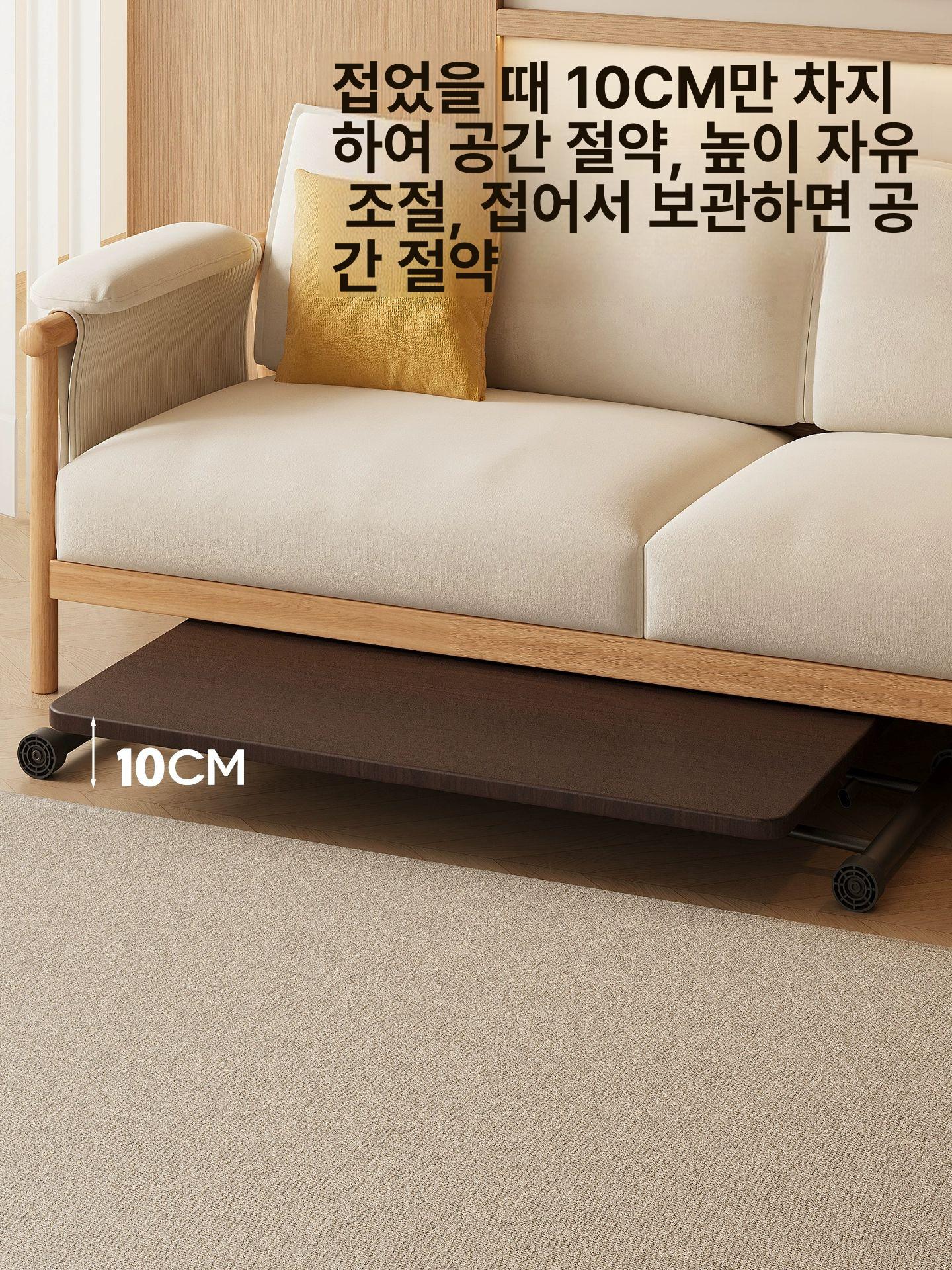 높이 원목접이식테이블 사각 원룸 접는 다용도 입식 각도 - 상세 이미지 2