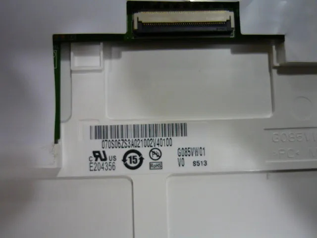 리퍼 오리지널 A 등급 AUO LCD 디스플레이 G085VW01 V0 8.5 인치 패널