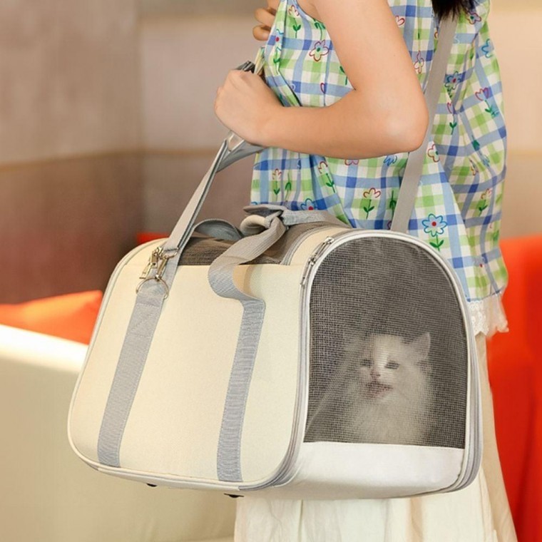 강아지 이동 가방 고양이 캐리어 반려 동물 포대기 숄더백 3way 슬링백 고양이이 동장 - 상품 이미지