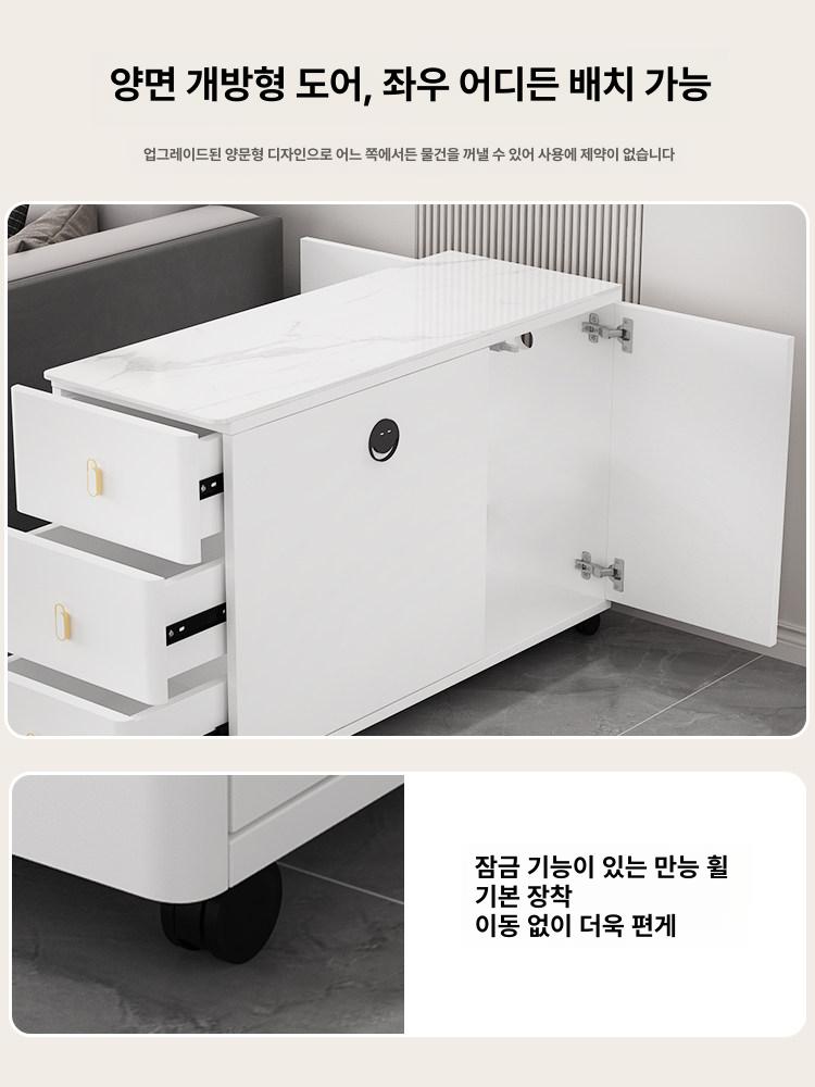 사이드 수납장 다용도 선반 슬림협탁 침대옆협탁 심플 인테리어 틈새가구 - 상세 이미지 2