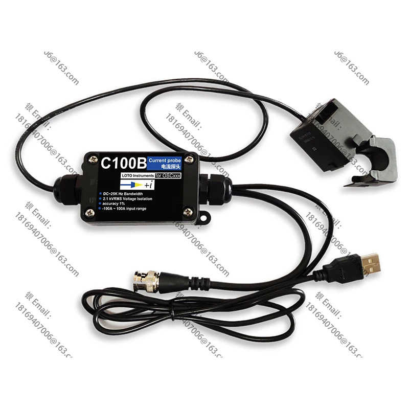 USB 가상 오실로스코프 AC/DC 클램핑 전류 프로브 50K 대역폭 10A200A