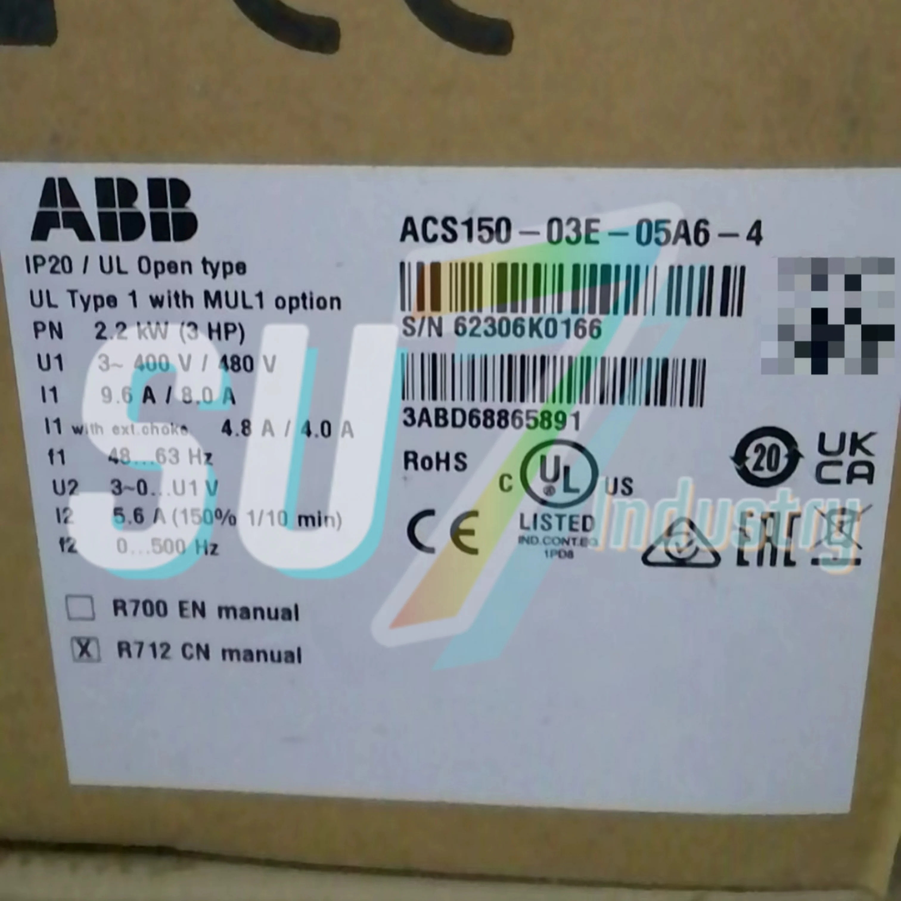 ACS150-03E-05A6-4 드라이브 원본