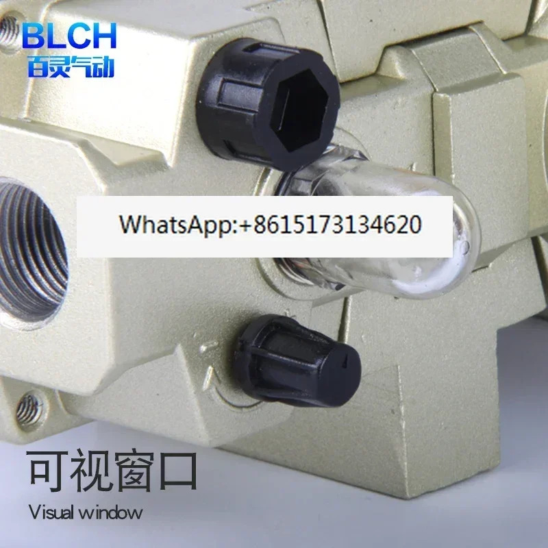 BLCH 공압 AC4000 트리플 유닛 에어원 프로세서 필터 압력 조절 밸브 오일 물 분리기 배수 장치