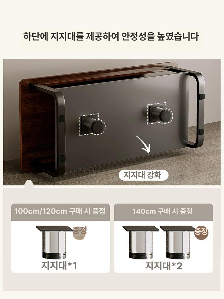 수납형 탁자 철제 원목티테이블 협탁 수납테이블 간이 선반 - 상세 이미지 3