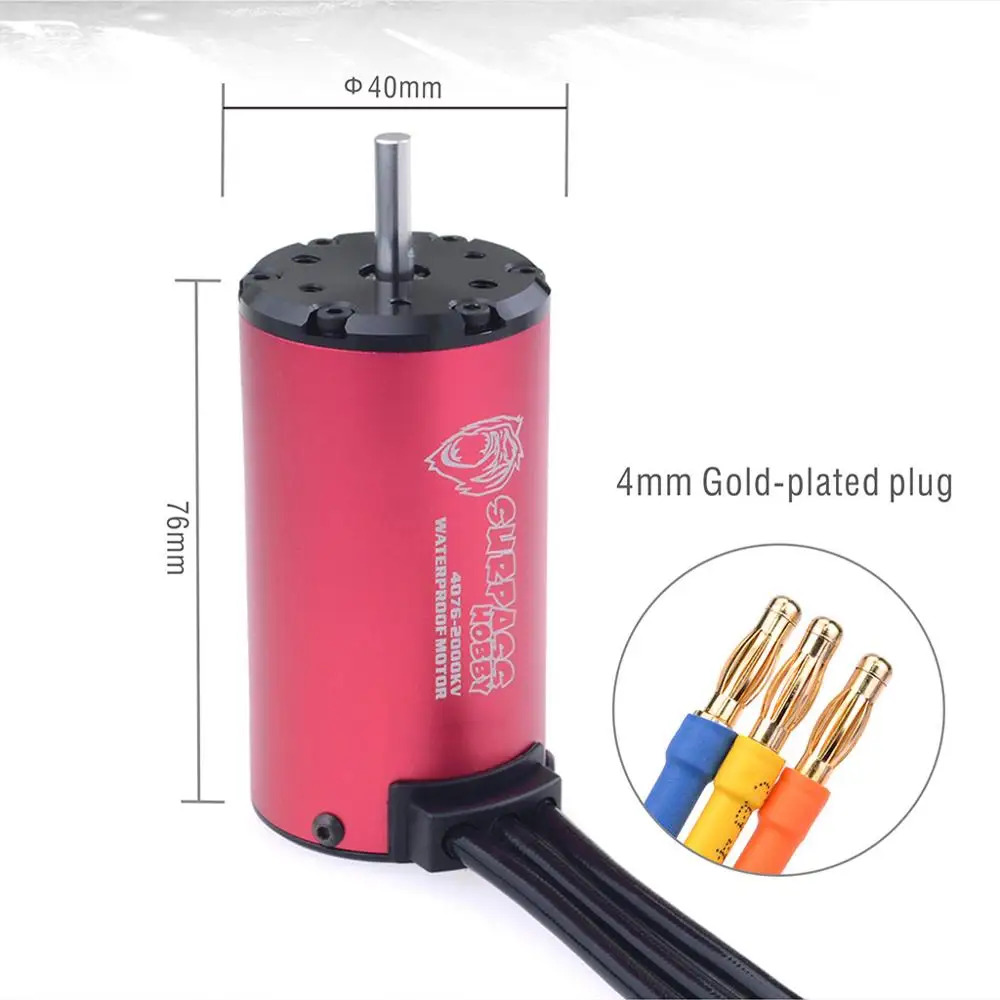 Surpass 방수 진동 모터 4076 18 스케일 전기 Rc 자동차 1/8 4wd 150A ESC 브러시리스 콤보