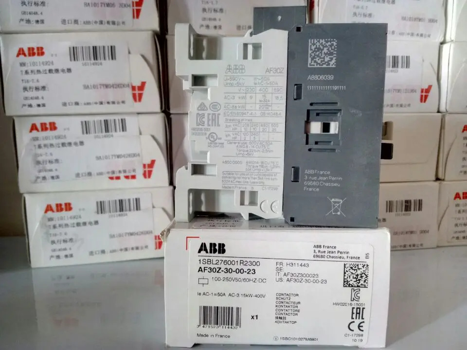오리지널 ABB 접촉기 AF30Z-30-00-23AC 공유 50Hz 60Hz 100-250V 신