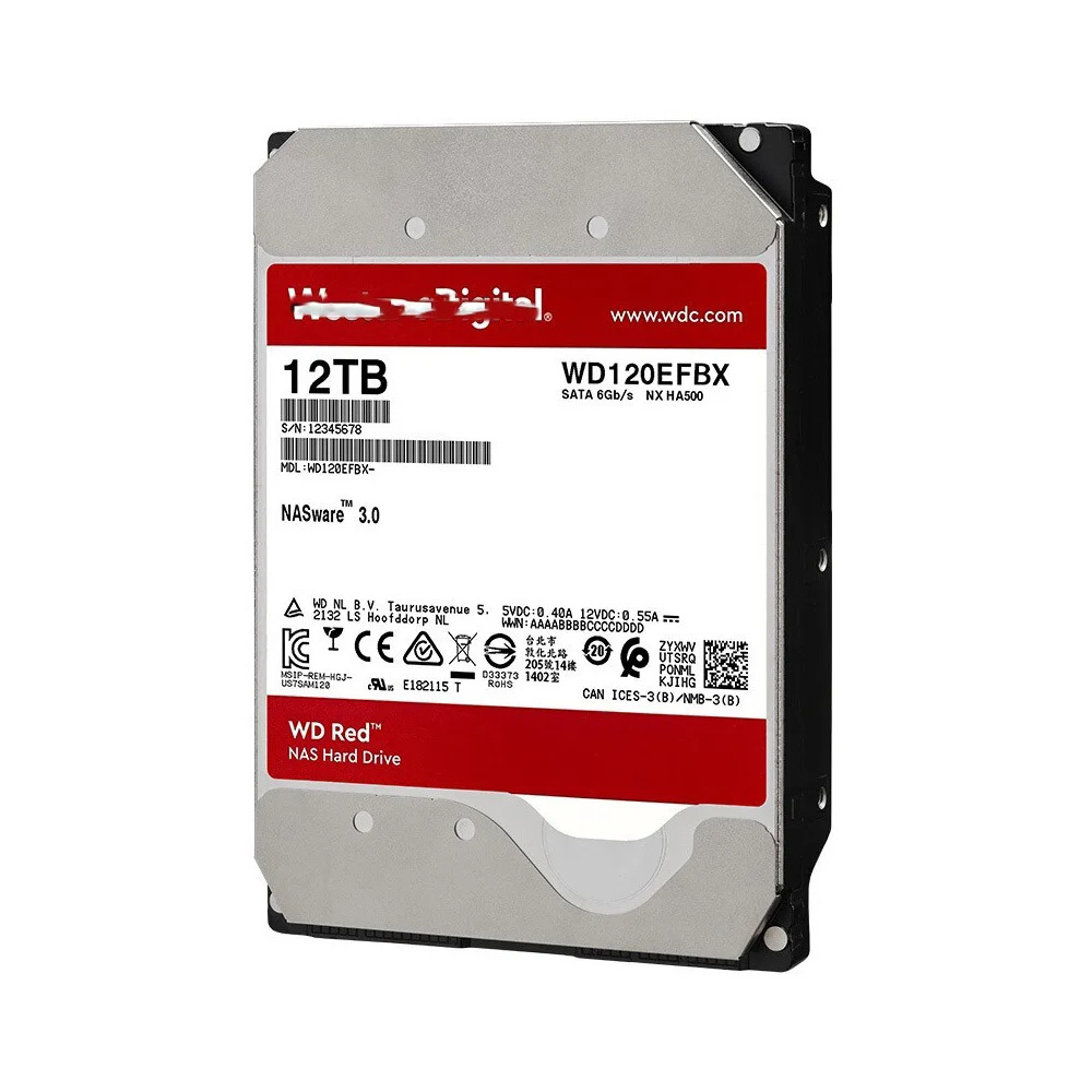 WD120EFBX/EFAX WD120EFBX WD 12TB 12T 3.5인치 7200RPM 레드 플러스 네트워크 서버 NAS 하드 드라이브용