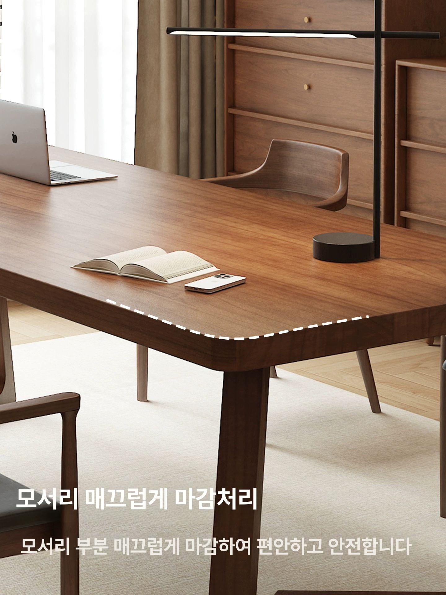 탁자 고재식탁 통나무 상판 슬램 앤틱 빈티지 고재가구 솔리드탑 식탁테이블 구조 - 상세 이미지 3