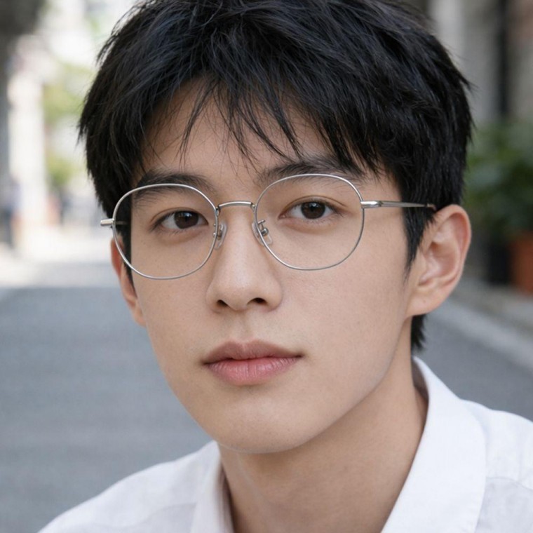 뿔테 안경 코받침있는 가벼운 안경테 블루 라이트 차단 금테 4컬러 라이트차 단안경 - 상품 이미지