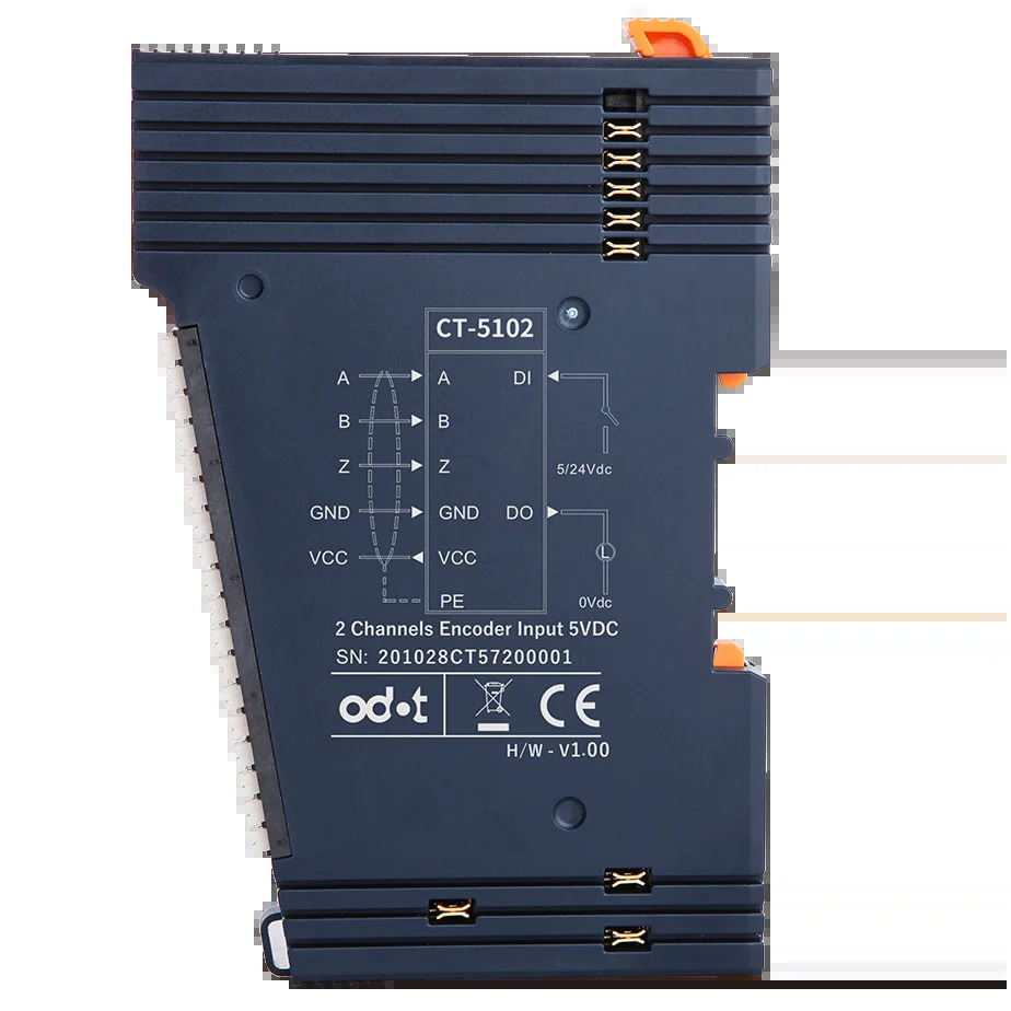 인코더 Io 모듈 2 CH Di Do 5V 입력 직교 디코딩 방향 펄스 고속 카운팅 출력 32비트 1.5MHz