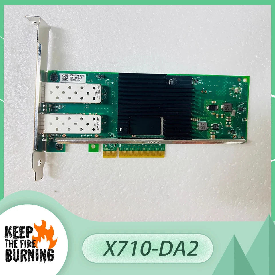 X710 듀얼 포트광섬유 네트워크 카드 10G SFP X710-DA2기가비트