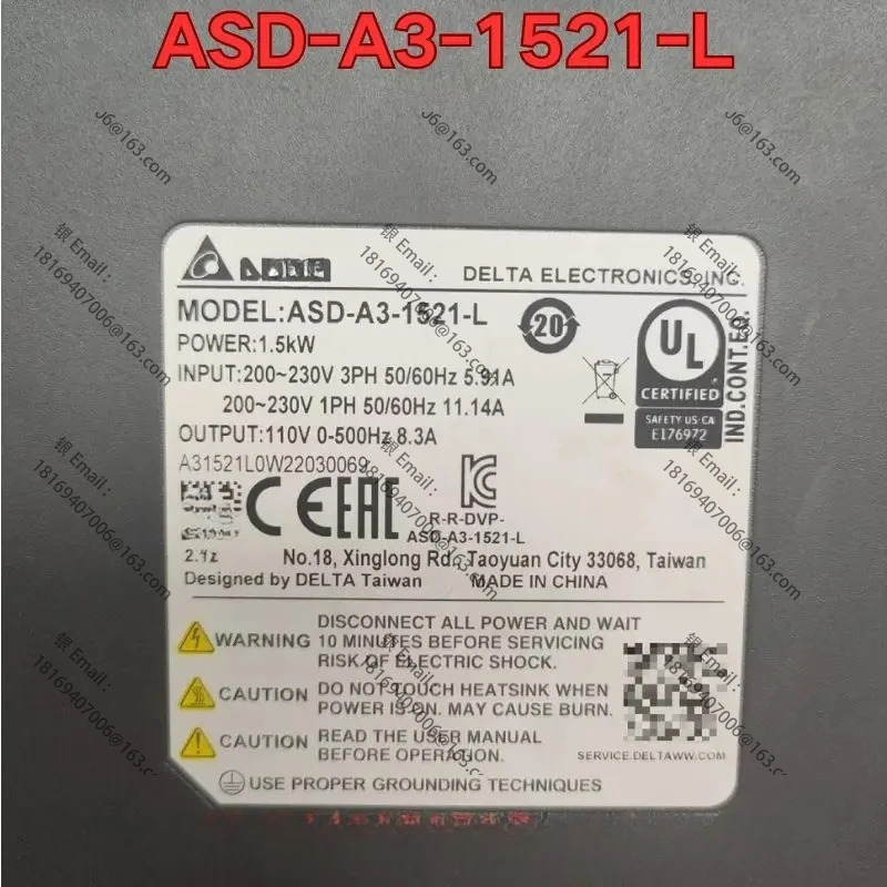 리퍼 ASD-A3-1521-L 서보 드라이브 기능 리퍼는 정상
