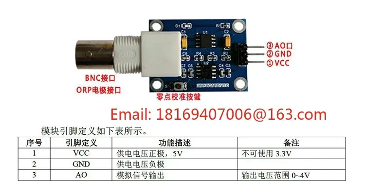 산화 환원 전위 센서 51/STM32 수질 리퍼 모니터링 액체 ORP 전극 REDOX 모듈