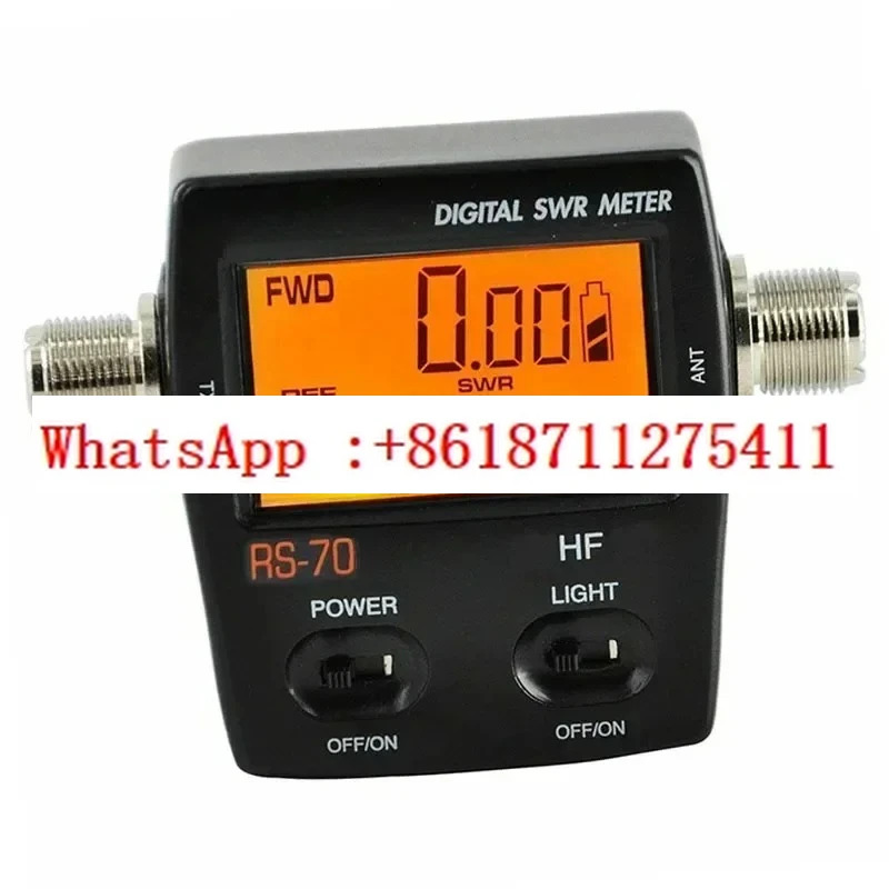 니세이 RS-70 디지털 SWR/파워 미터 HF 1.6-60MHz 200W M 타입 커넥터 RS70 무전기용
