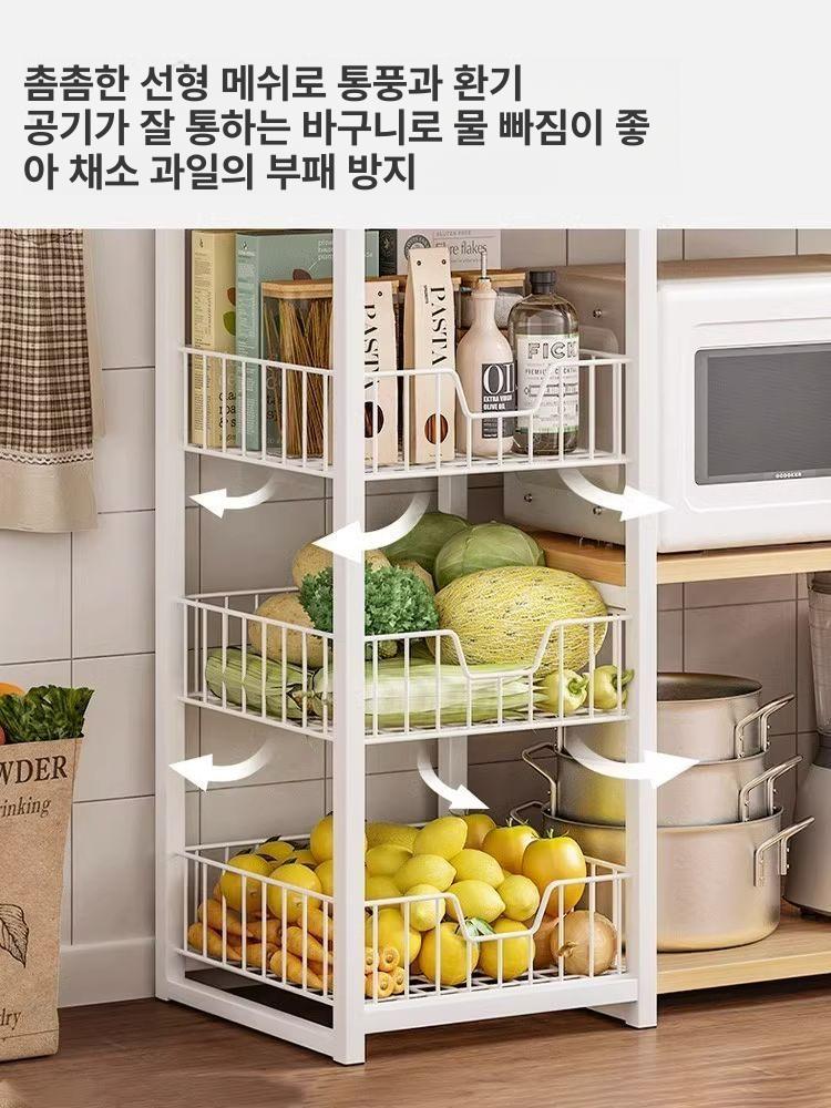 주방 선반장 다용도 랙 수납장 부엌 받침대 커피선반 커피머신 홈카페선반 정리함 - 상세 이미지 3